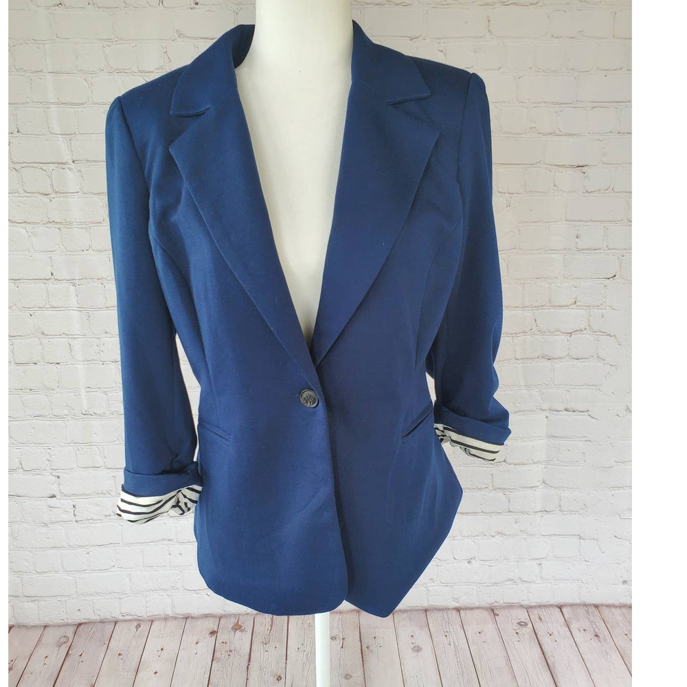 Preowned Nautical Sport Coat Blazer Women's Size XL 41 Hawthorn Stitch Fix